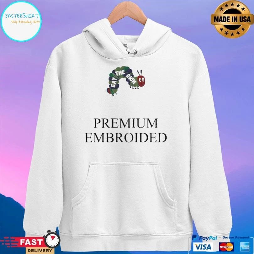 Worm Eat The Rich Premium Embroidered Anti Capitalist T-shirts