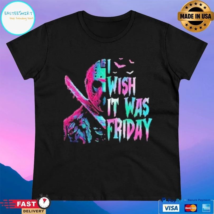 Wish It Was Friday Horror Characters Movie Halloween 2025 T-shirts