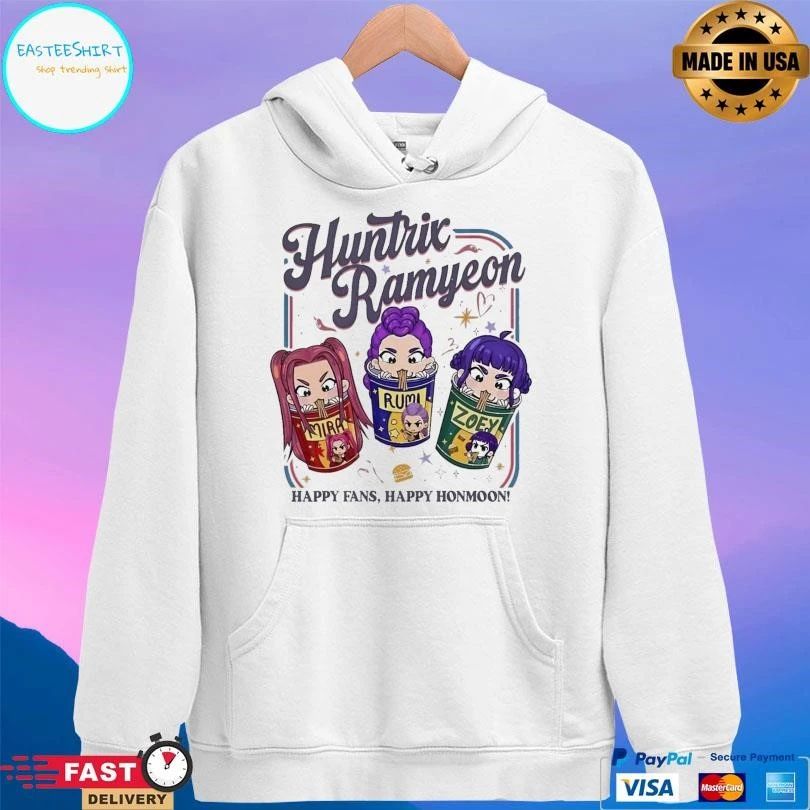 Rumi, Zoey And Mira Huntrix Ramyeon Happy Fans Happy Honmoon T-shirts