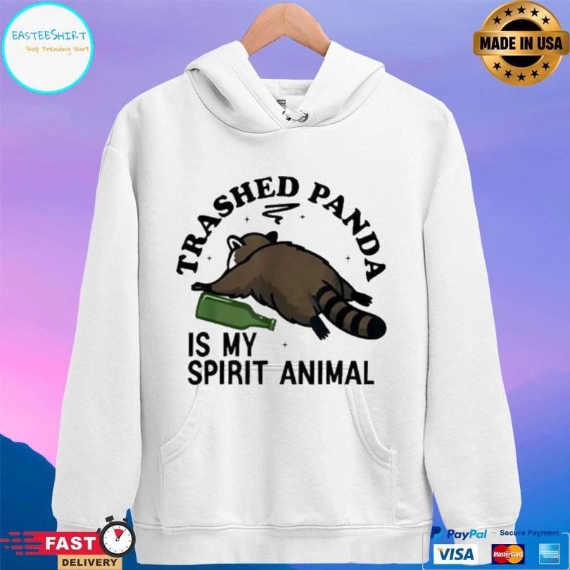 Trashed Panda Is My Spirit Animal Racoon Meme T-shirts