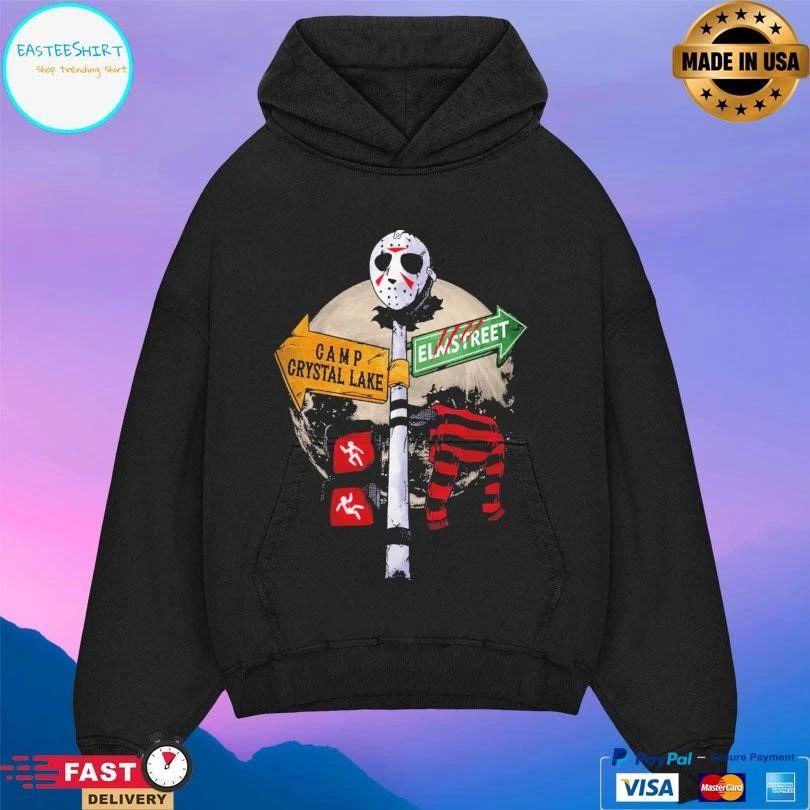 Cursed Land Camp Crystal Lake Elm Street Halloween 2025 T-shirts
