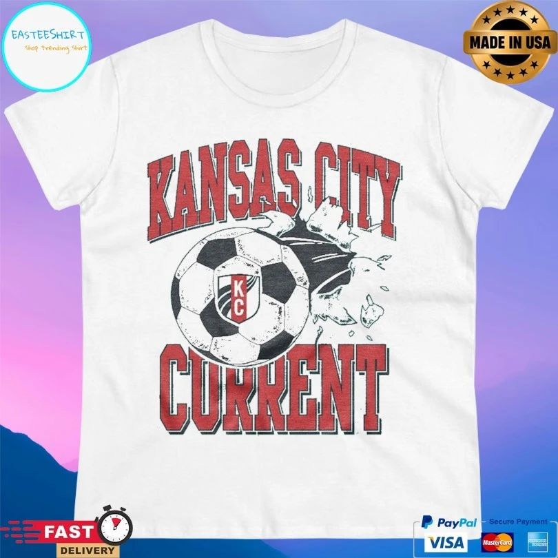 Kansas City Current Soccer Slam Teal T-shirts