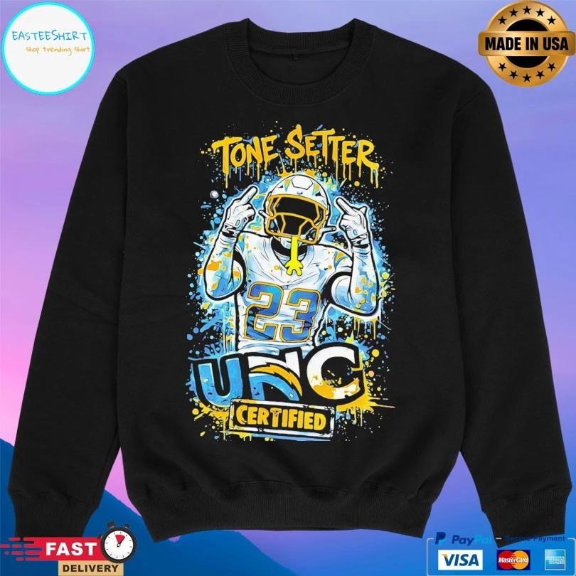 Tony Jefferson Los Angeles Chargers Tone Setter 23 Unc Certified T-shirts