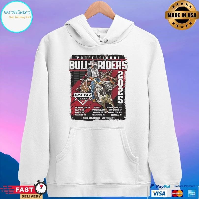 Professional Bull Riders 2025 Team Series Routing T-shirts