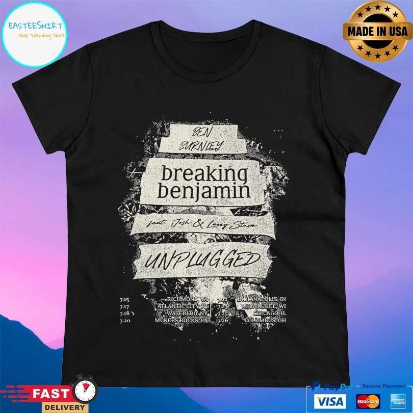 Ben Burnley Breaking Benjamin Feat Josh And Lacey Sturm Unplugged Tour T-shirts