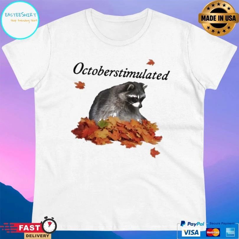 Raccoon October Stimulated T-shirts