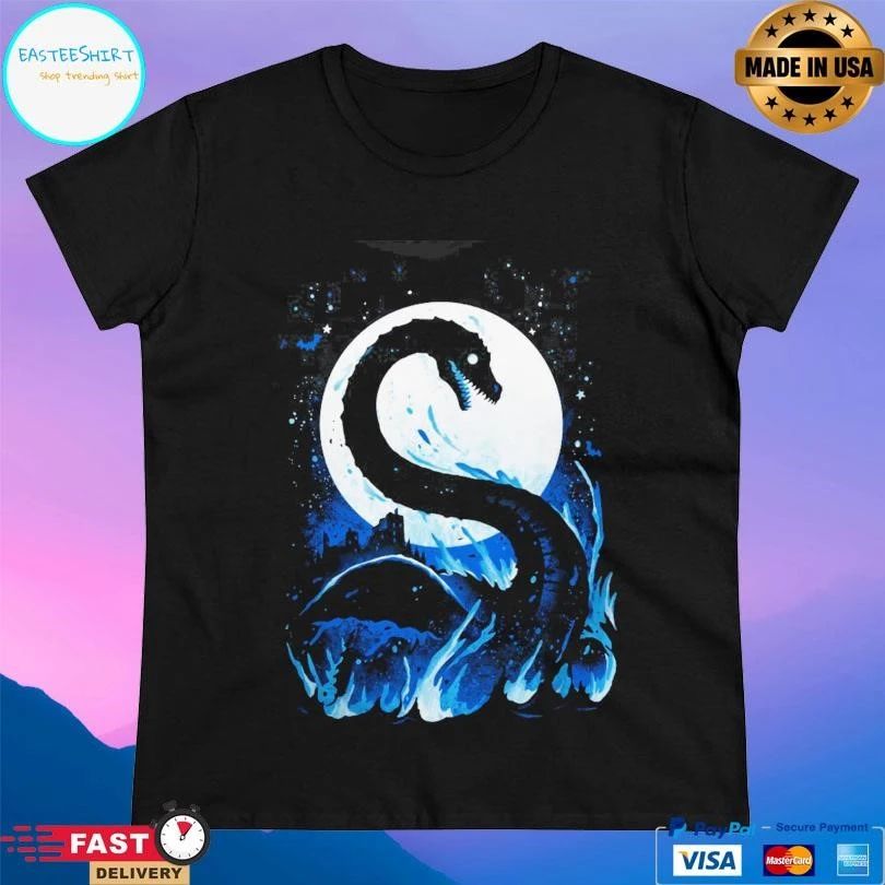 Nessie The Loch Ness Monster Moon T-shirts