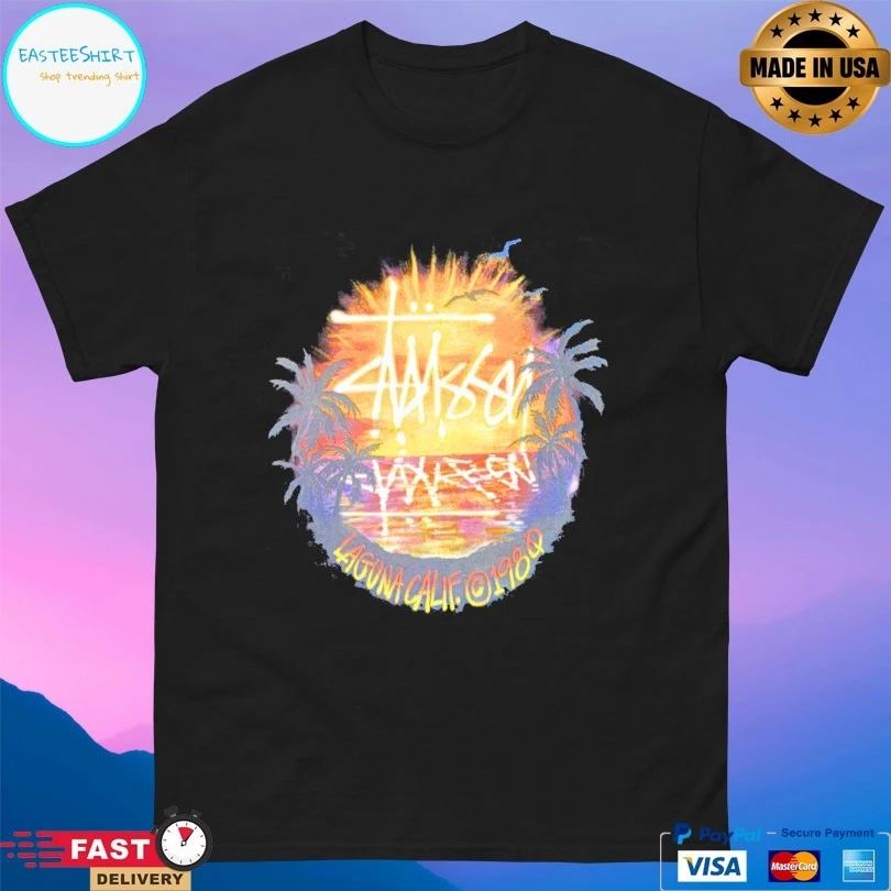 Stussy Sunset Laguna Calif 1980 T-shirt