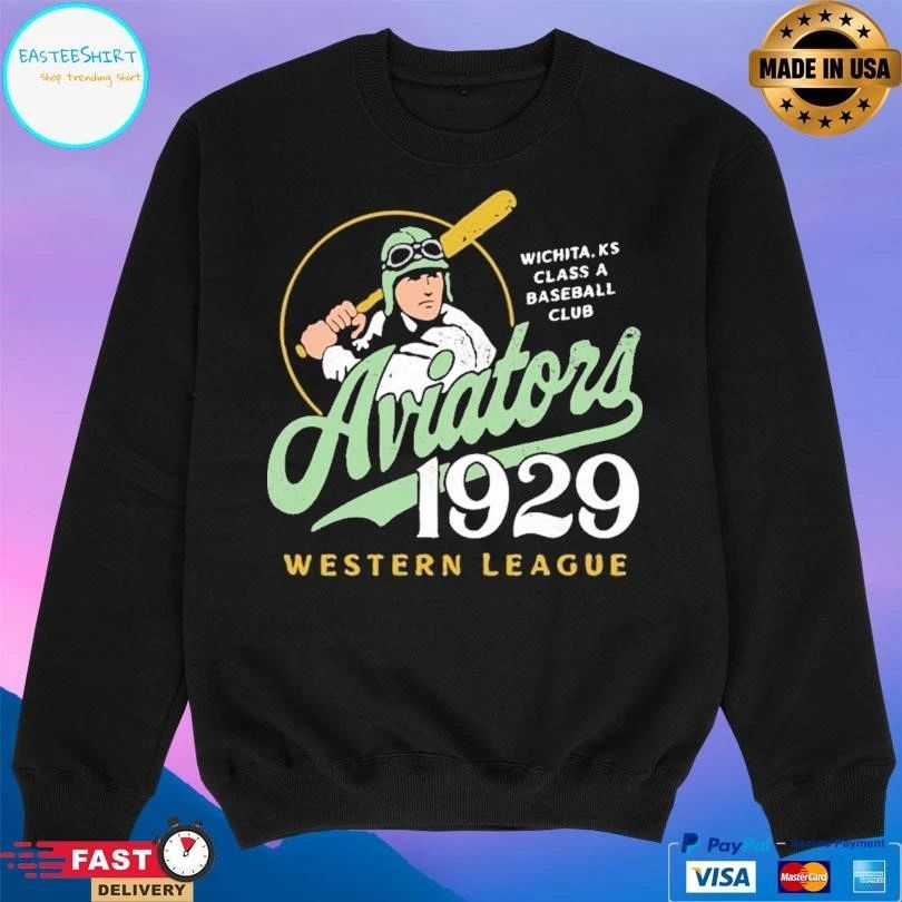 Wichita Aviators 1929 Western League Wichita Ks Class A Baseball Club T-shirts