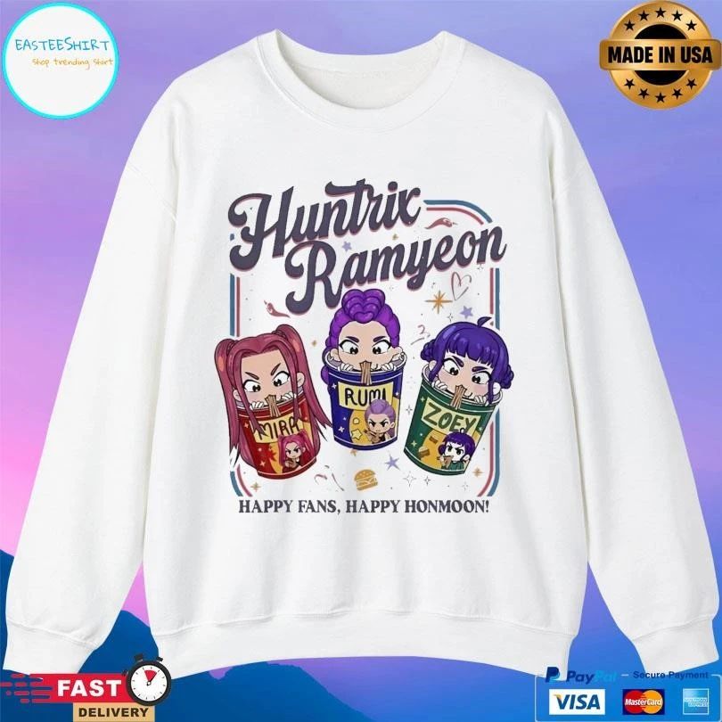 Rumi, Zoey And Mira Huntrix Ramyeon Happy Fans Happy Honmoon T-shirts