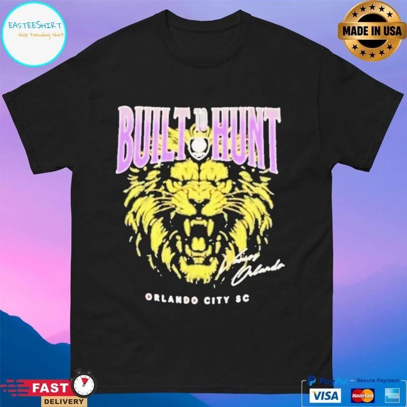 Orlando City Sc Built To Hunt Lion Signature T-shirts