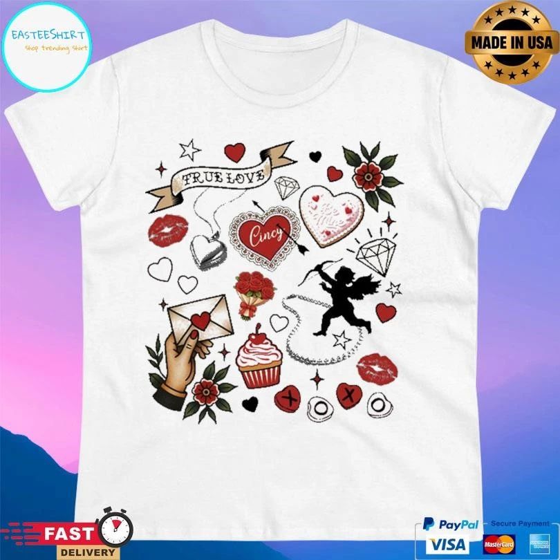 True Love Valentine’s Day Collage T-shirts