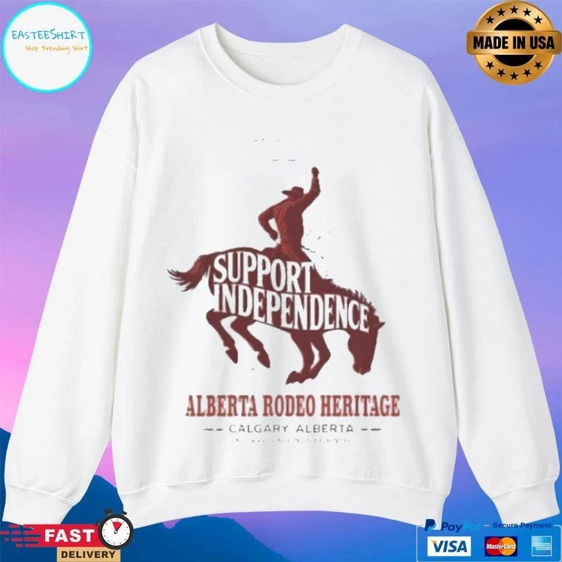 Support Independence Alberta Rodeo Heritage Once A Province Now A Country T-shirts