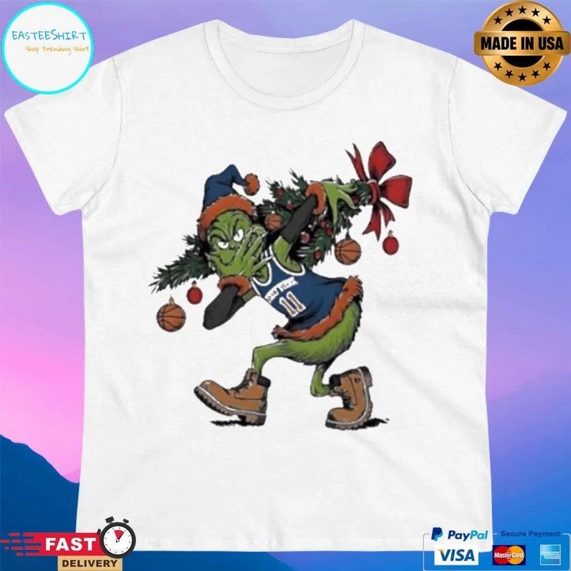 Grinch X Jalen Brunson 3 Point Celebration Christmas T-shirts