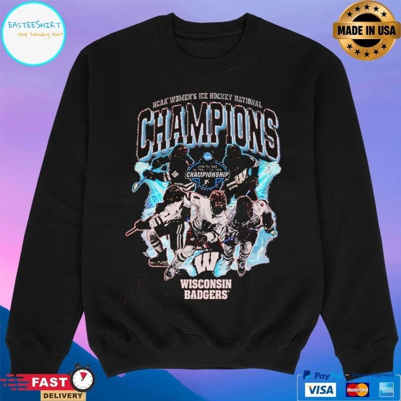 Wisconsin Badgers Women’s Ice Hockey National Champions 2026 T-shirt