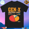 Gen-X Emotional Chart Whatever Meh I’m Fine Who Cares 1960-85 T-shirt