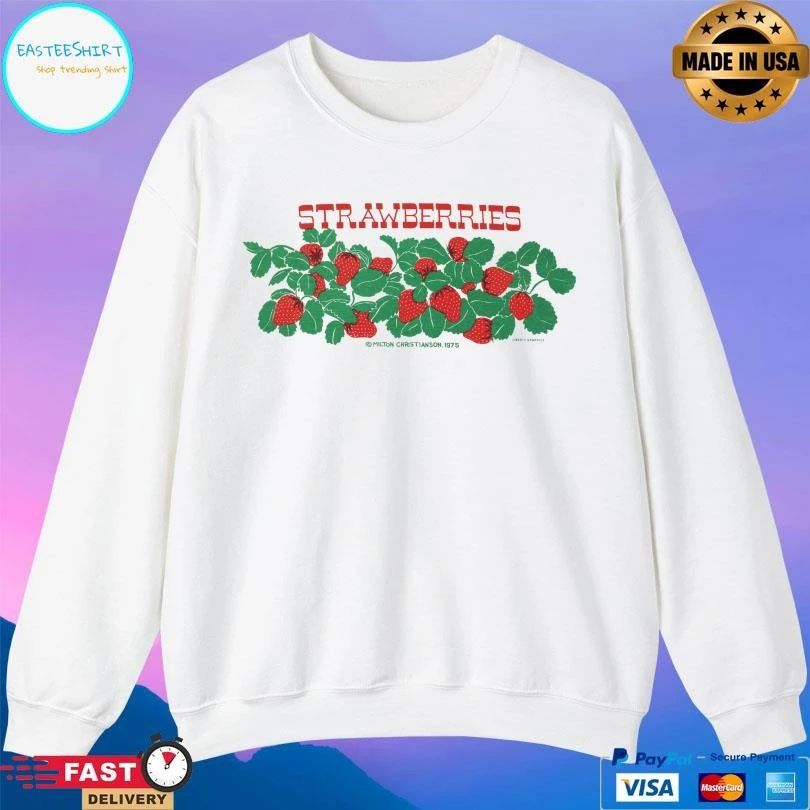 Strawberries Adult Natural Milton Christianson 1975 T-shirts