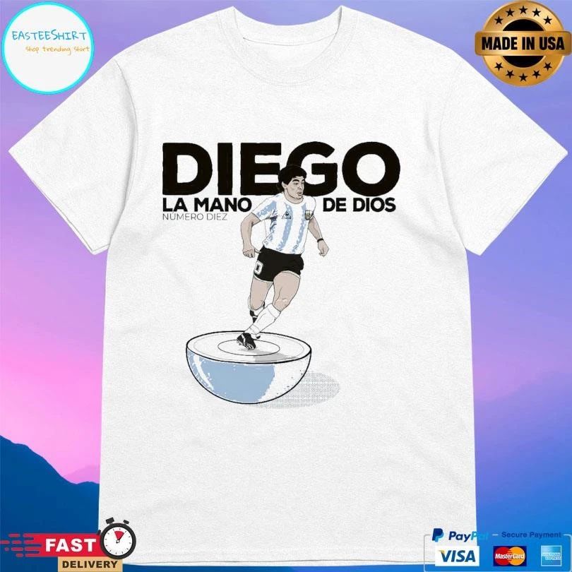 Diego Subbuteo La Mano De Dios Numero Diez T-shirts