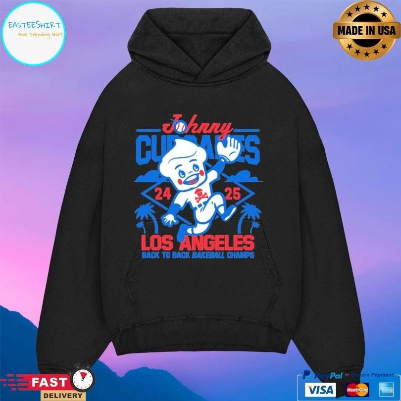 Johnny Cupcakes Los Angeles Back To Back Bakeball Champs 24-25 T-shirts