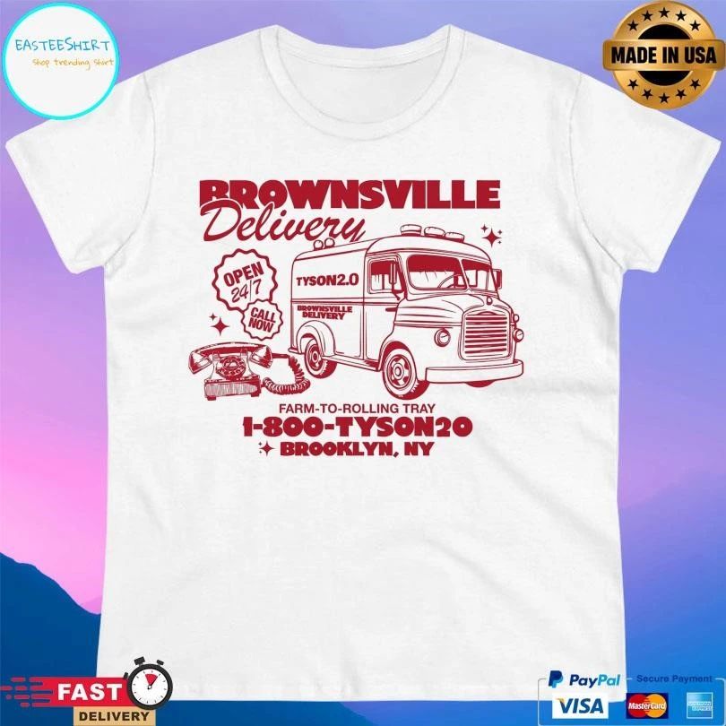 Brownsville Delivery Farm To Rolling Tray 1 800 Tyson20 Brooklyn Ny T-shirts