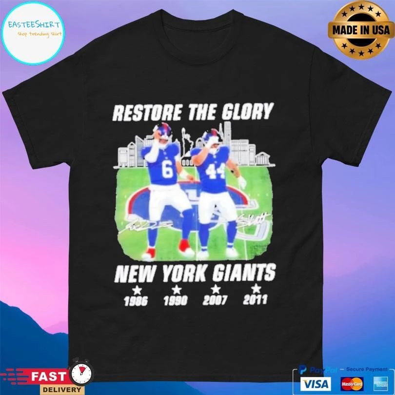 Restore The Glory New York Giants Jaxson Dart And Cam Skattebo Dance Signatures T-shirts