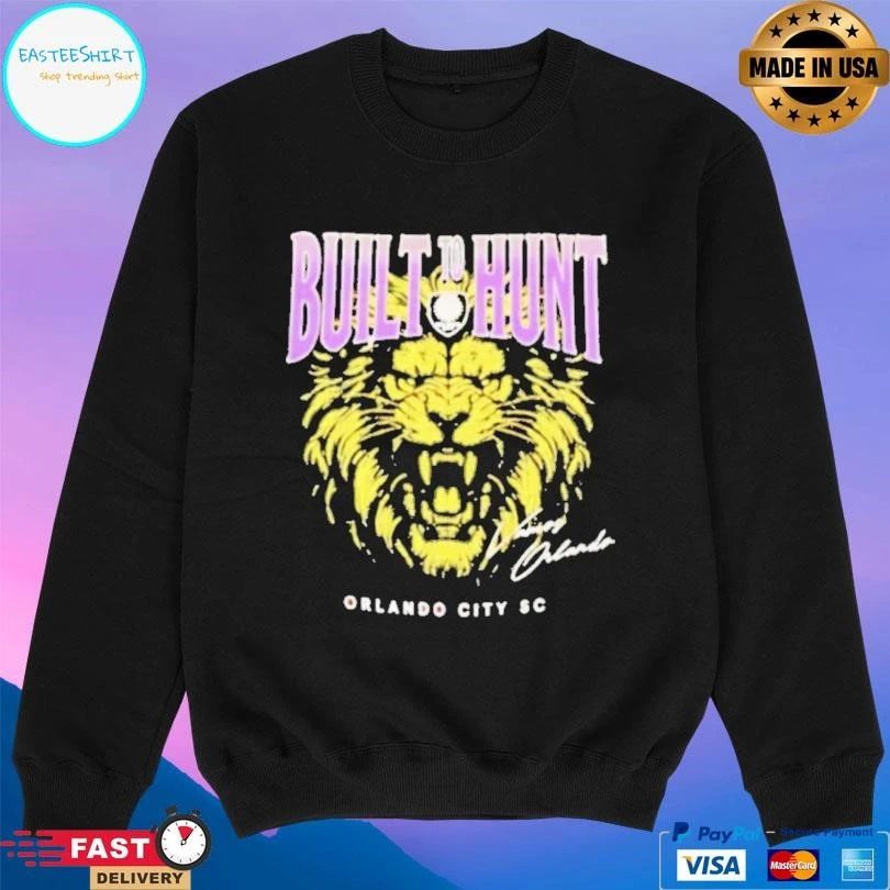 Orlando City Sc Built To Hunt Lion Signature T-shirts