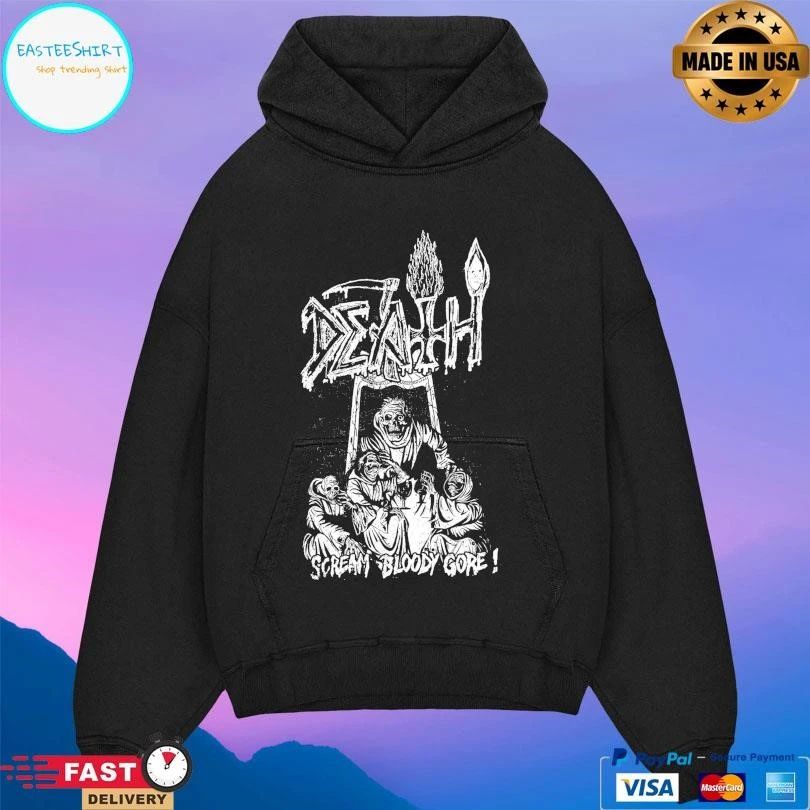 Death Scream Bloody Gore Line Art T-shirts