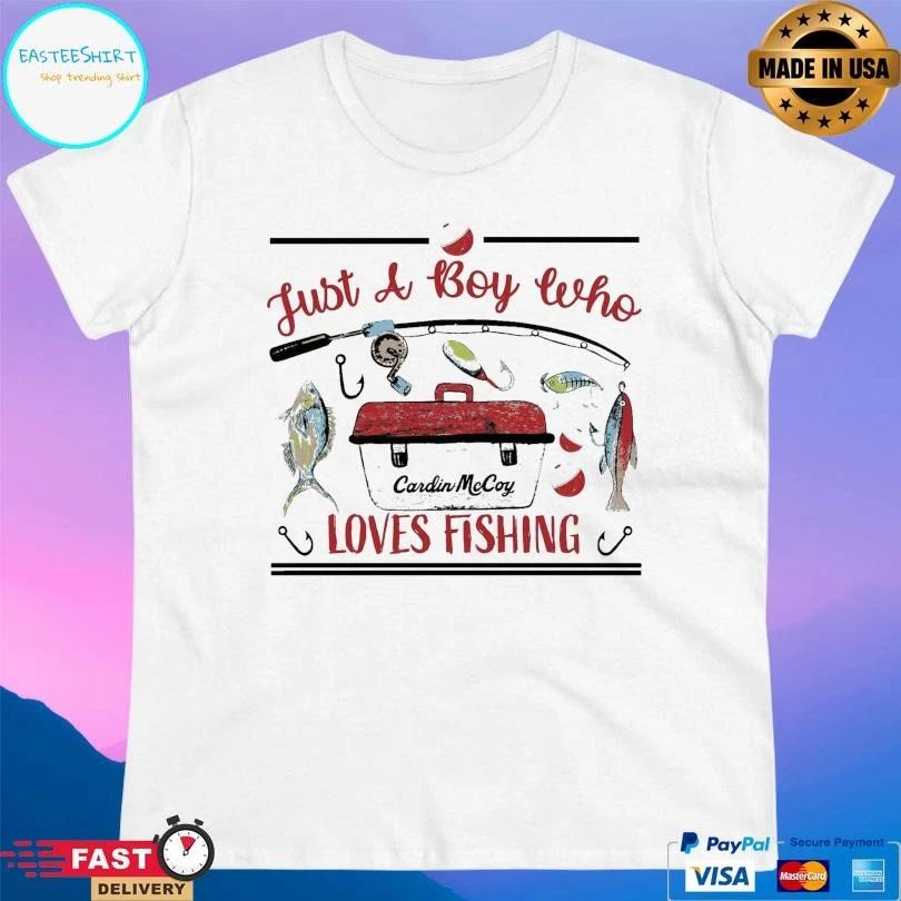 Just A Boy Who Loves Fishing T-shirts