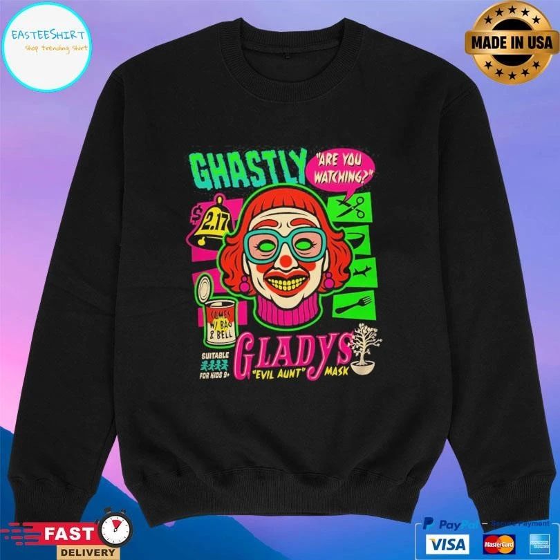 Ghastly Gladys Are You Watching Evil Aunt Mask T-shirts