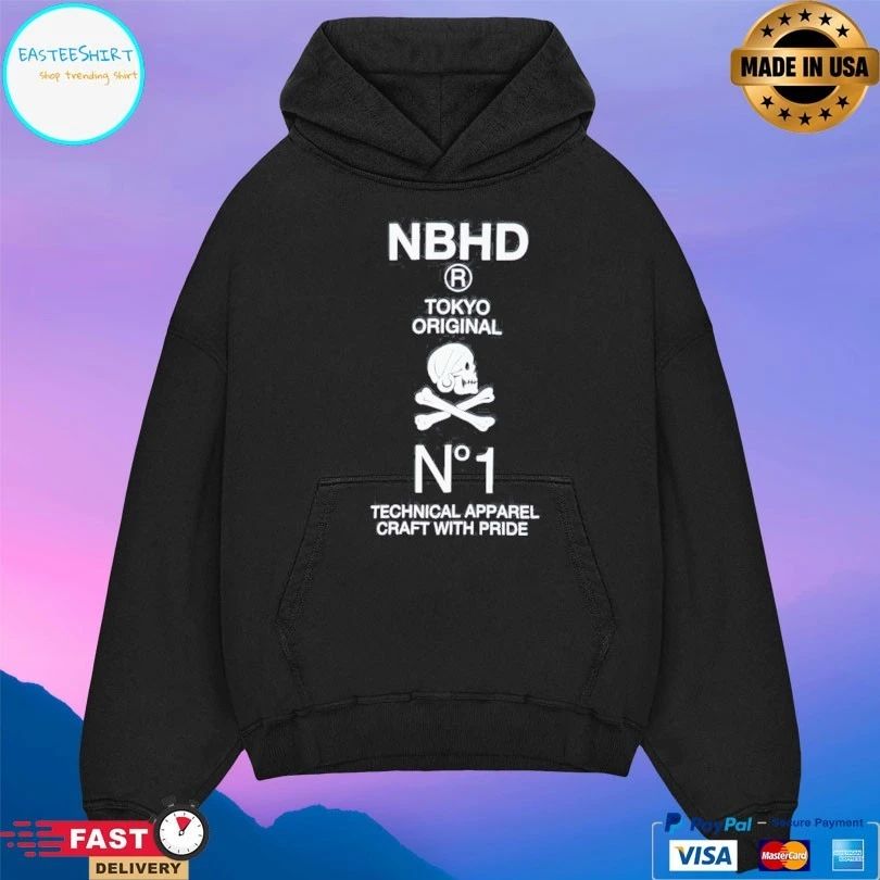 Nbhd R Tokyo Original N1 Technical Apparel Craft With Pride Skull T-shirts
