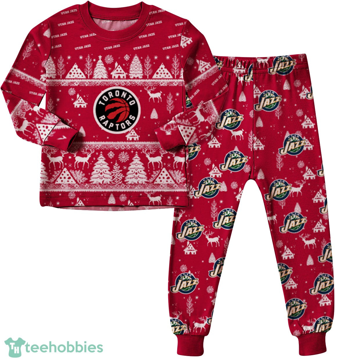 Utah Jazz Christmas Pattern Family Matching Pajamas Sets Best Gift For Christmas