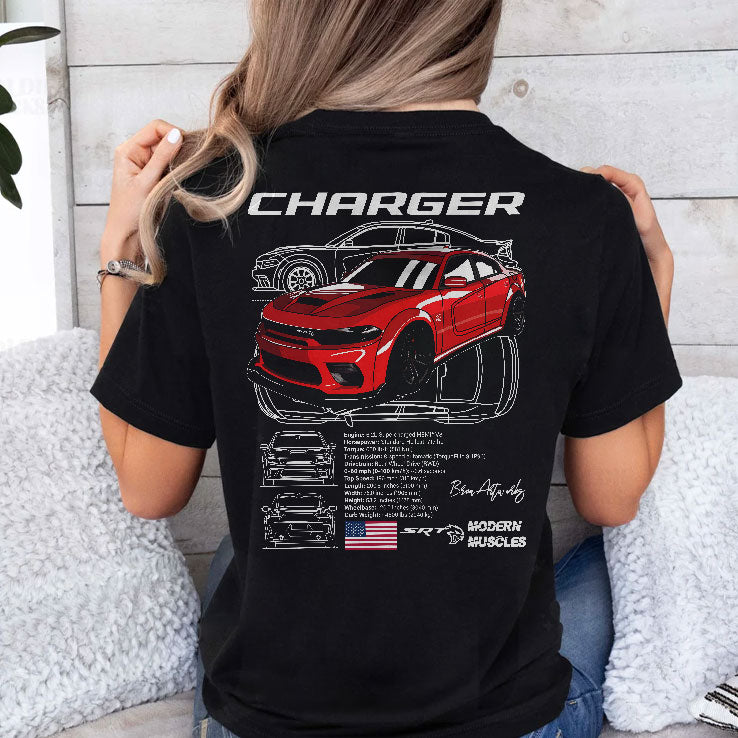 Dodge Charger Hellcat Red T Shirt