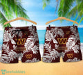Washington Commanders Tropical Pattern Combo Hawaii Shirt and Shorts For Fans