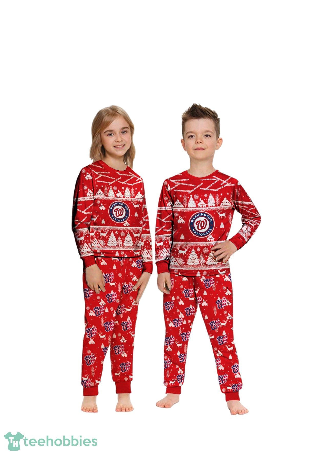 Washington Nationals MLB Christmas Pattern Family Matching Pajamas Sets Best Gift For Christmas