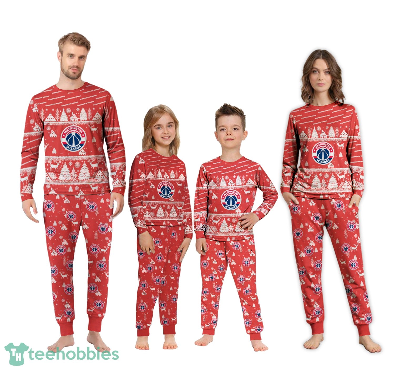 Washington Wizards Christmas Pattern Family Matching Pajamas Sets Best Gift For Christmas