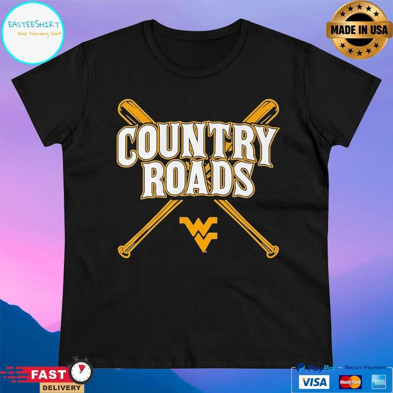 West Virginia Baseball Country Roads Shirt