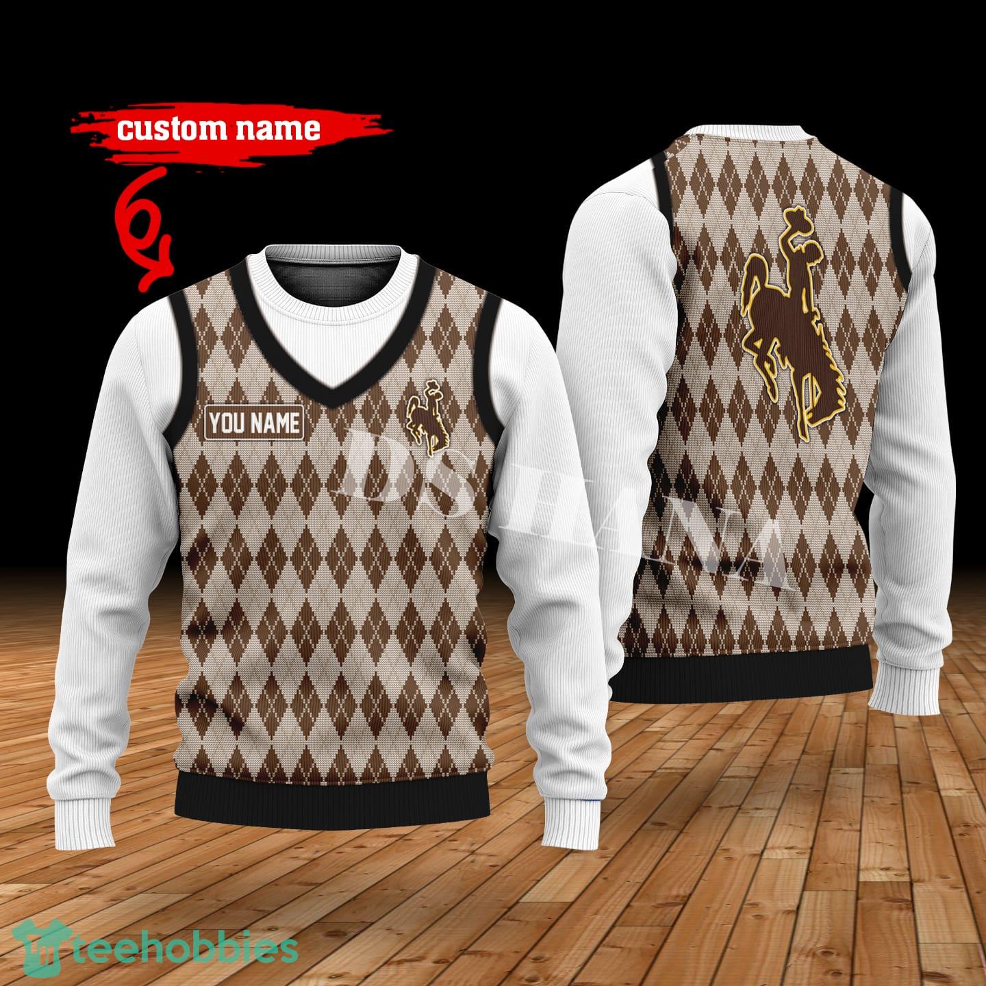 Wyoming Cowboys Custom Name New Style Sweater Ghile Style 3D Print Christmas Sweater
