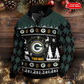 Green Bay Packers Christmas Stand Collar Sweatshirt